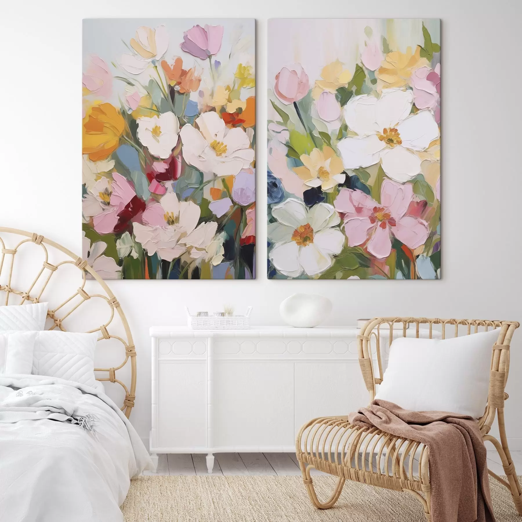  Peintures Fleurs lumineuses imitation peinture m30072