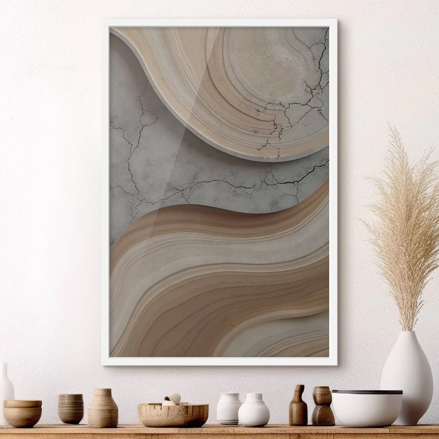 Papier peint photo Bois et marbre clair, imitation f48103