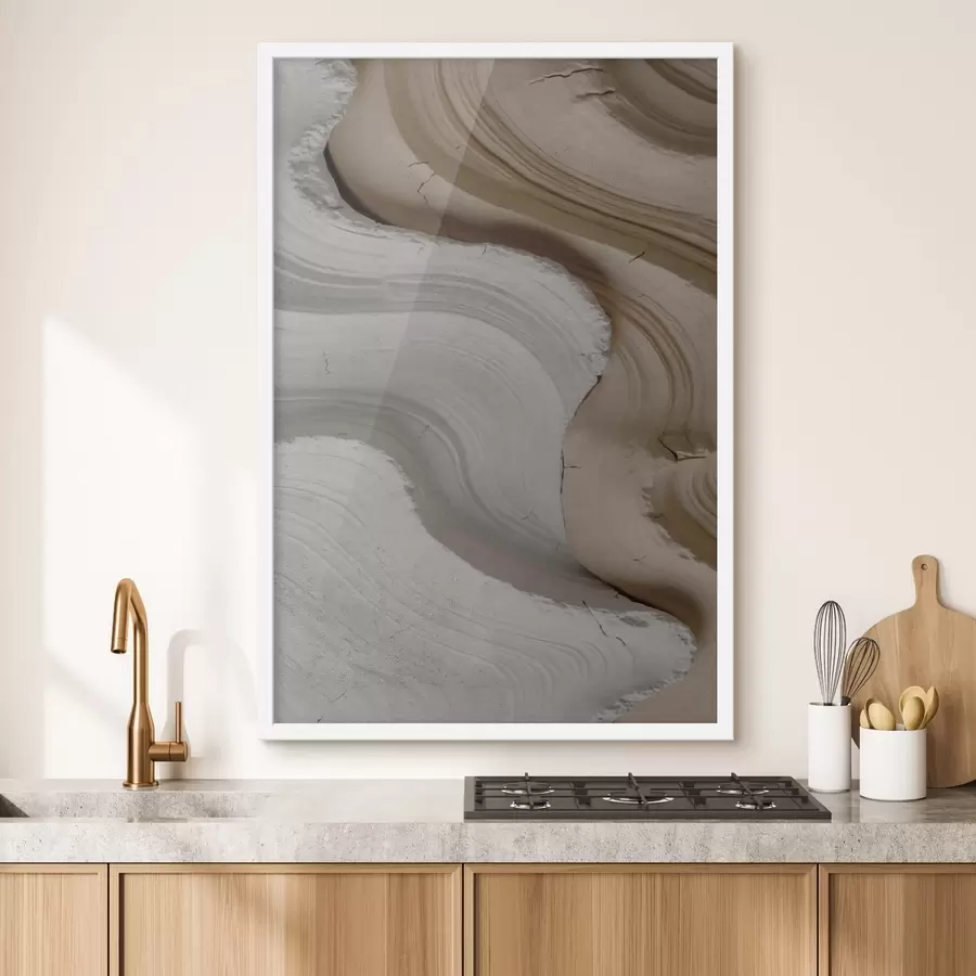 Papier peint photo Moulures claires et beiges f48107