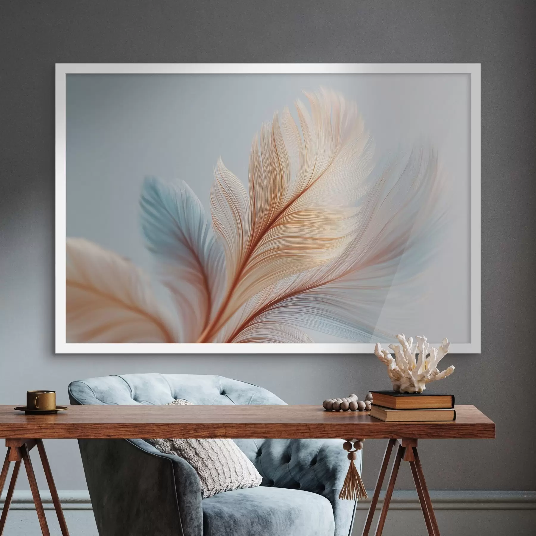 Papier peint photo Plumes multicolores f48110