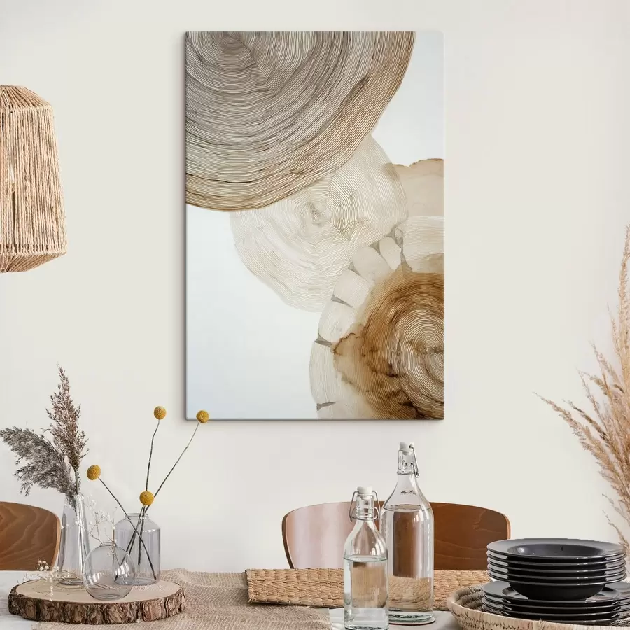  Peintures anneaux annuels abstraits s47933