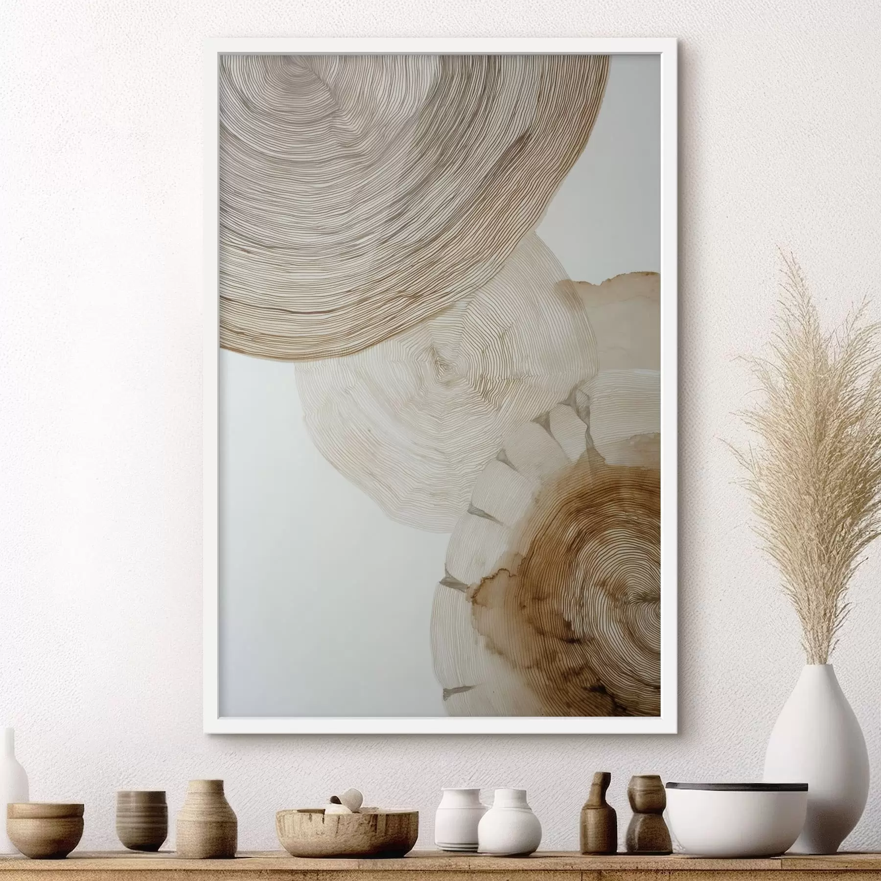 Fotobehang abstracte jaarlijkse boomringen f47933