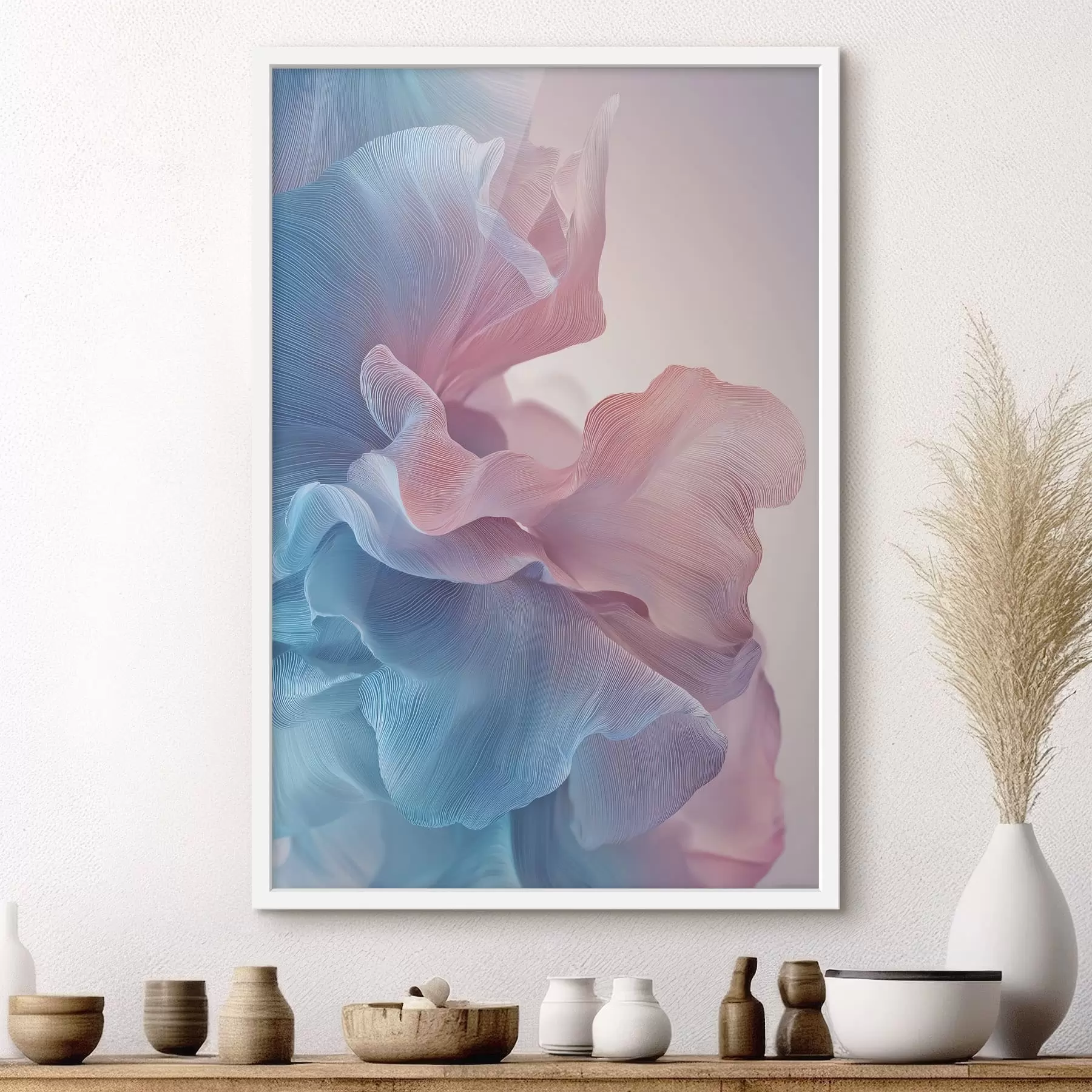 Fotobehang abstracte golven met volume-effect f47945