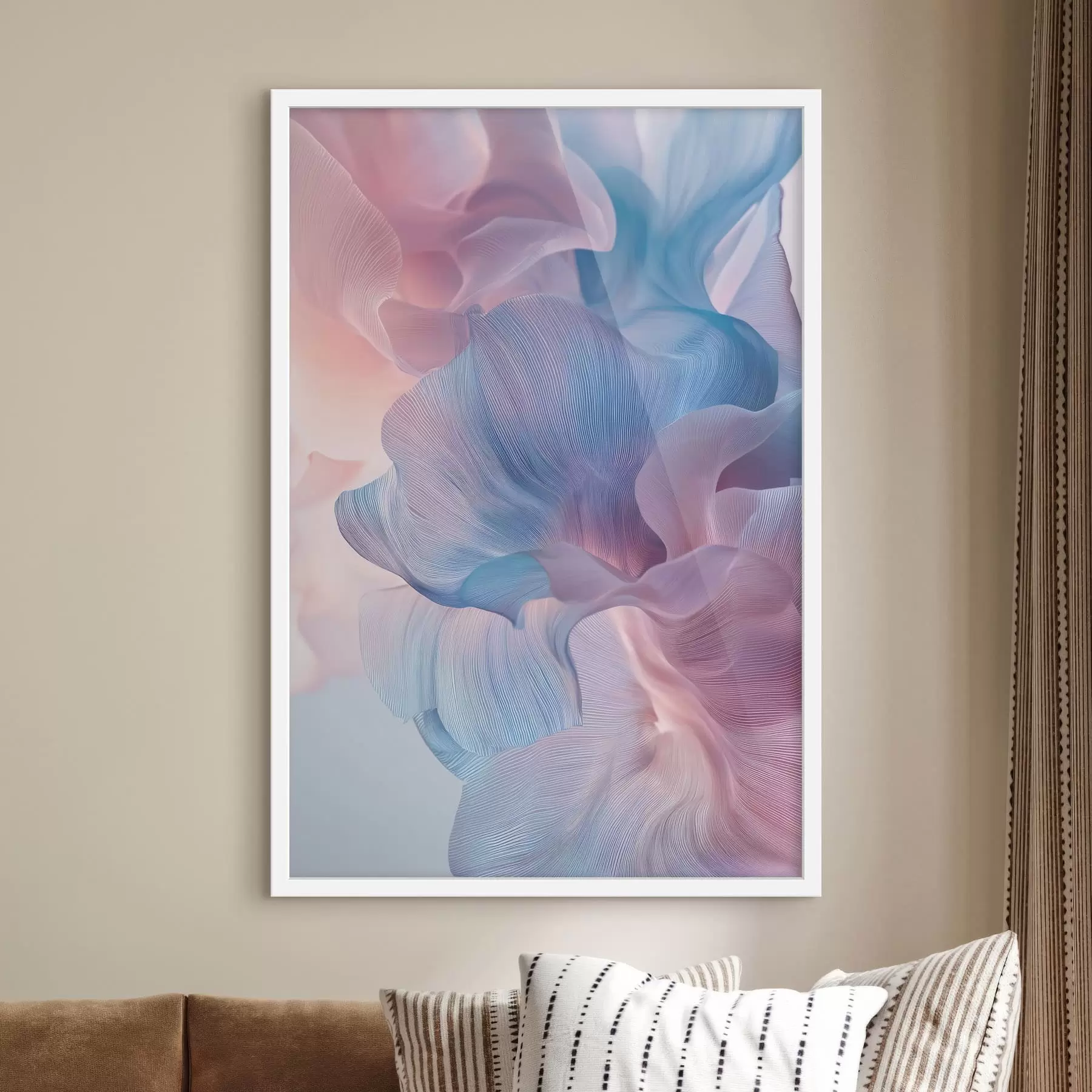 Fotobehang abstracte golven met volume-effect f47946