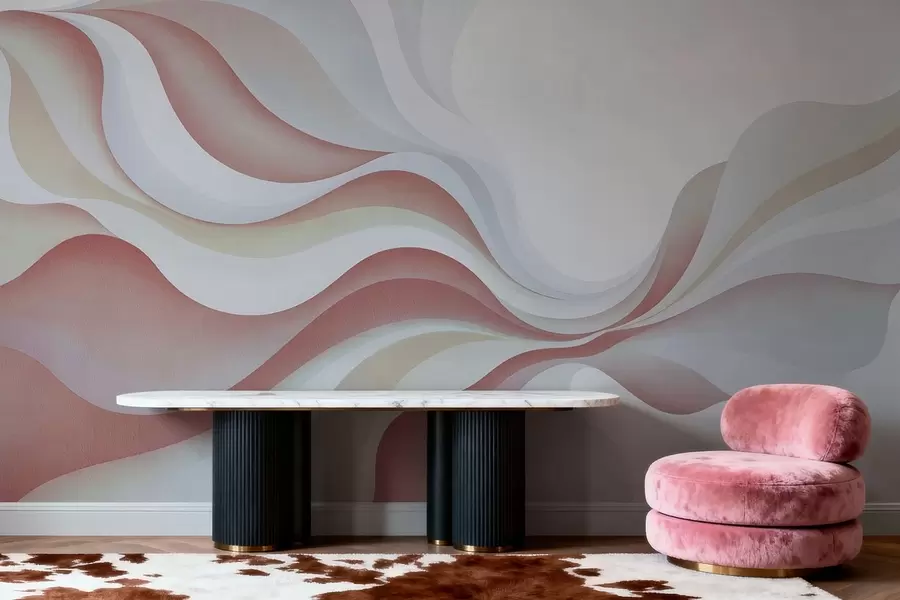 Fotobehang Gladde, elegante golven w05245