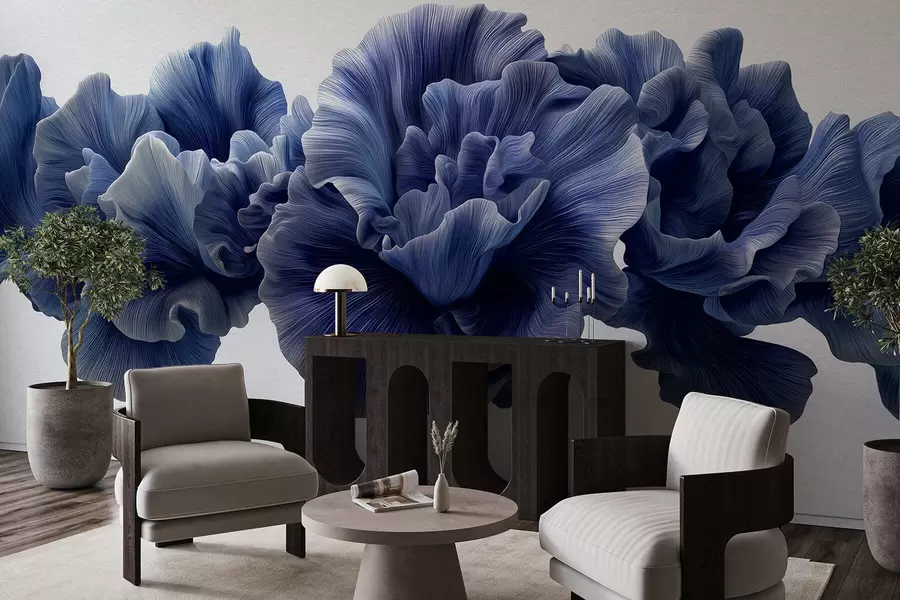 Fotobehang Weelderige rondingen van bloemblaadjes w05249