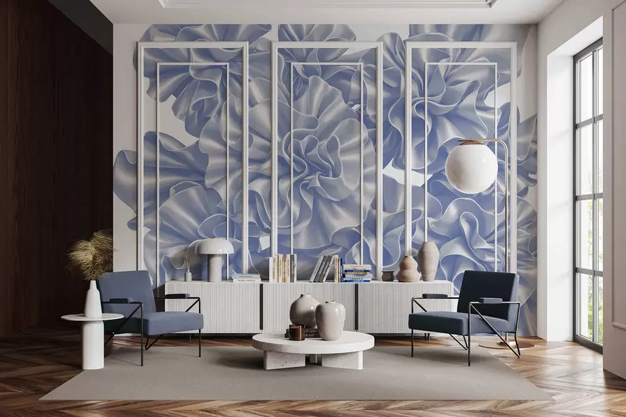 Fotobehang Imitatie van bloemen van linten w05252v1