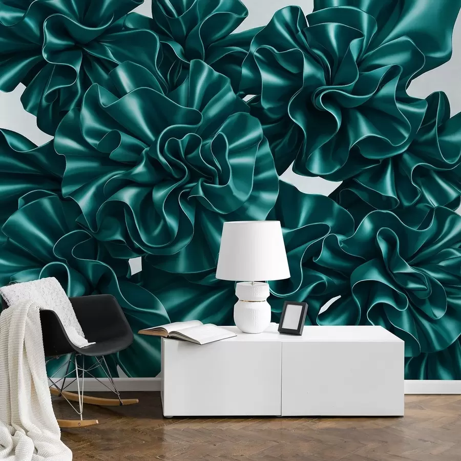 Papier peint photo Imitation de fleurs à partir de rubans w05252v2