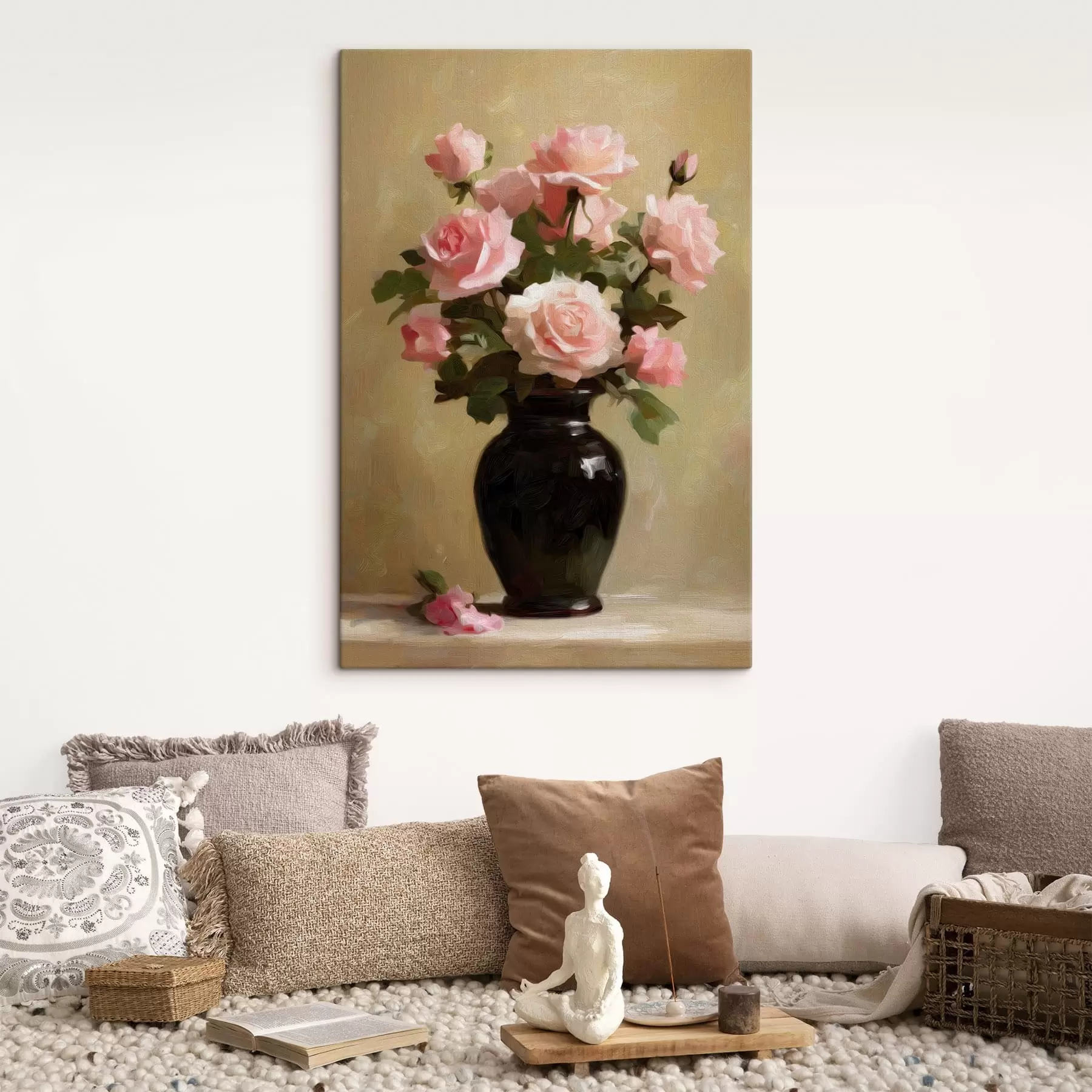  Peintures Vase avec des roses s48125