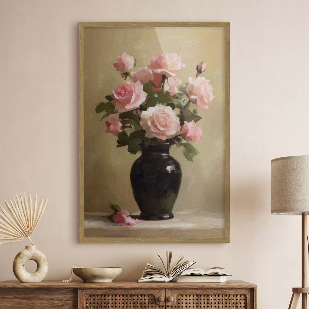 Affiche Vase avec des roses f48125