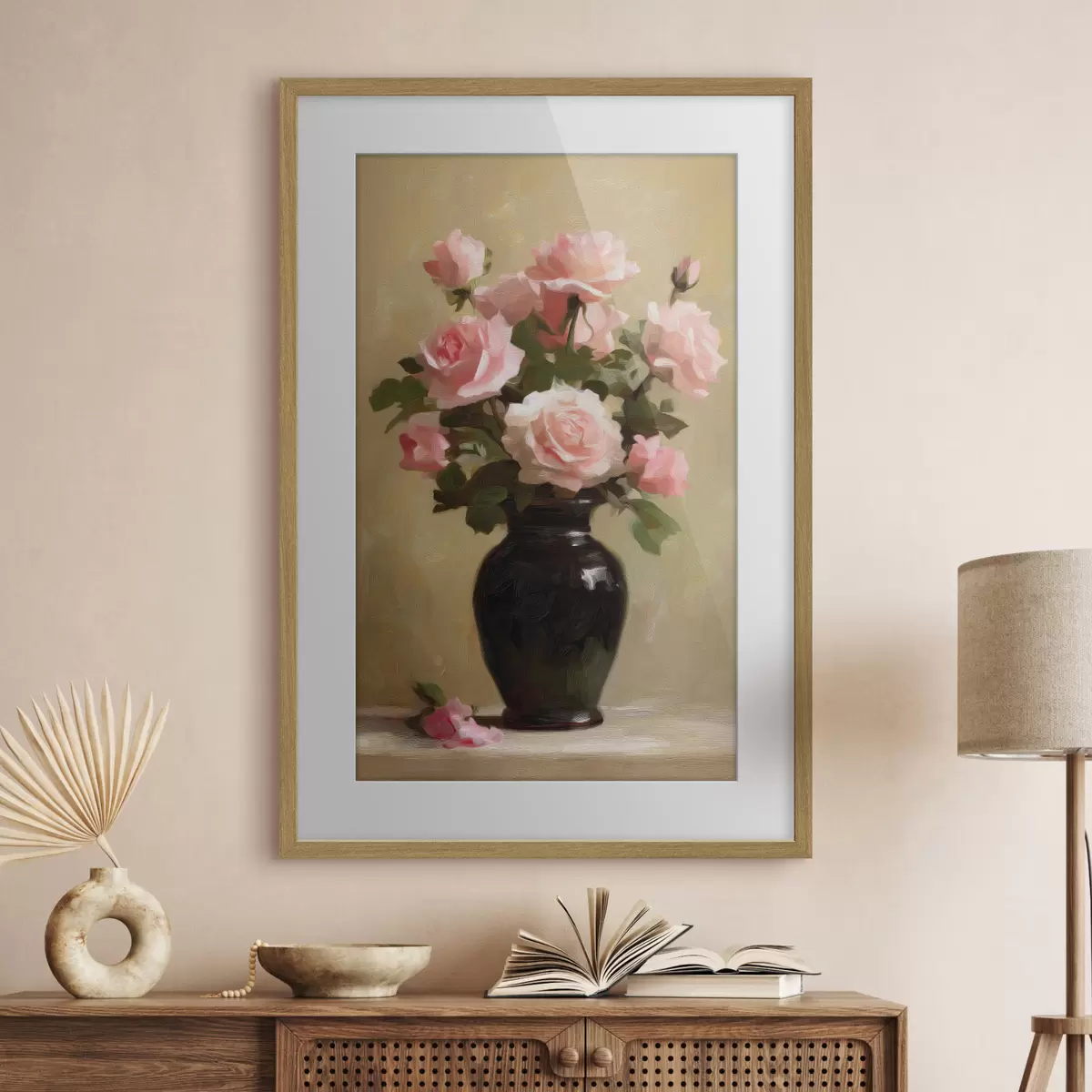Affiche Vase avec des roses f48125