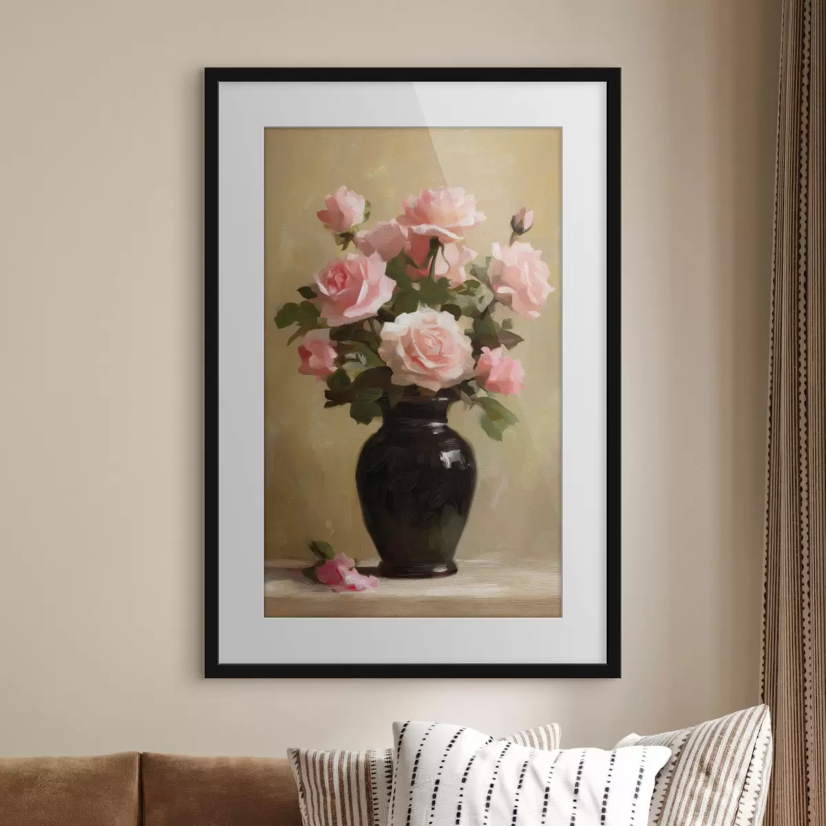 Affiche Vase avec des roses f48125
