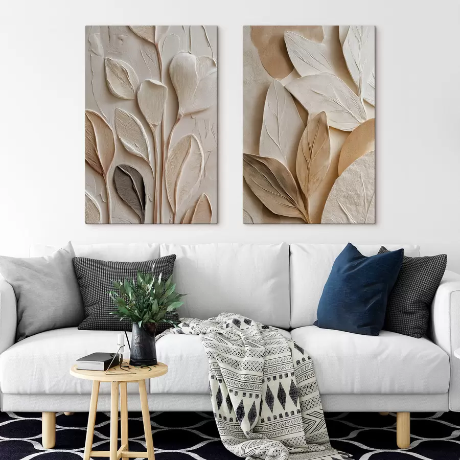  Schilderijen Abstracte bladeren m30108