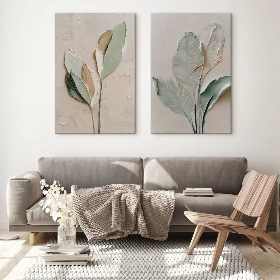  Schilderijen Abstracte bladeren m30110