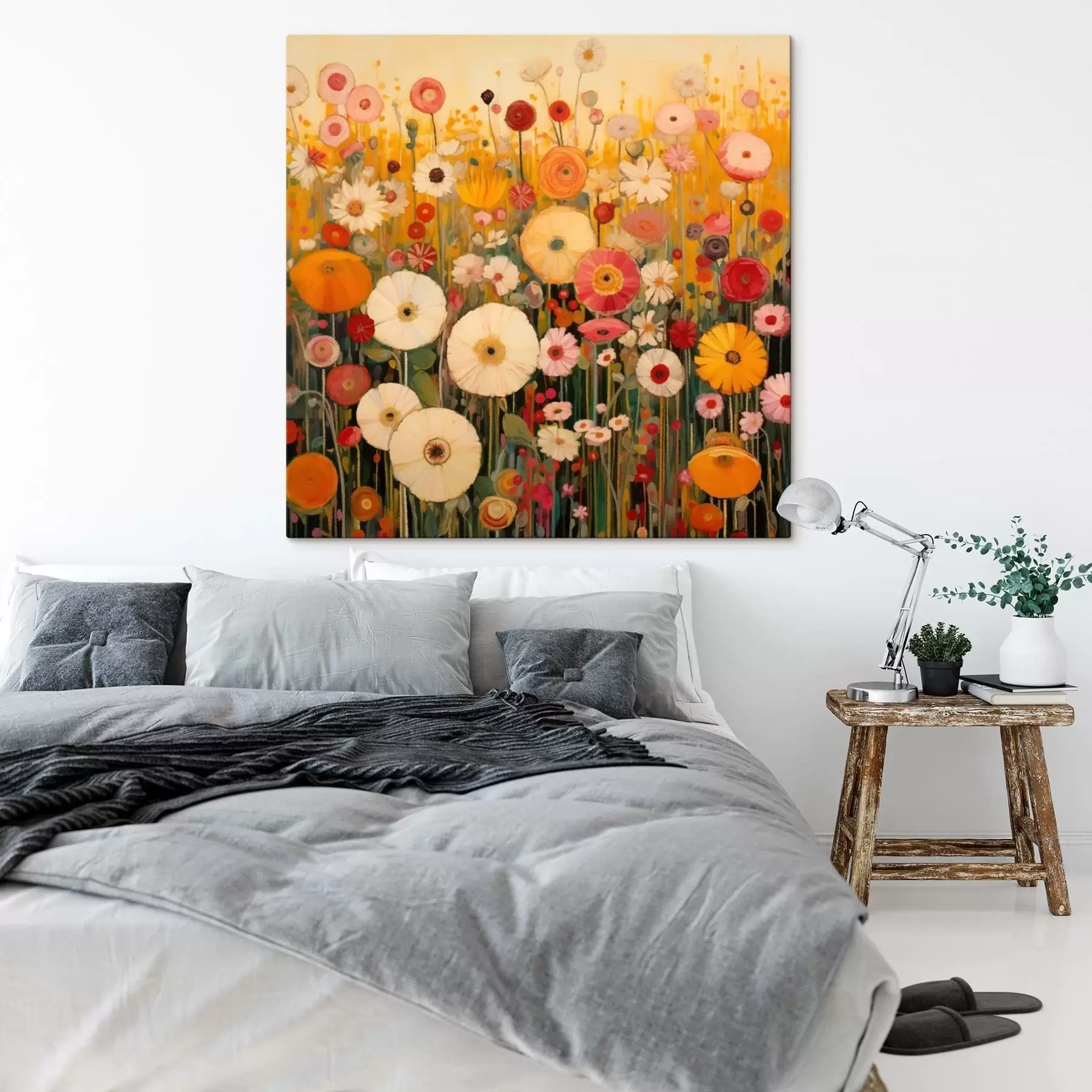  Peintures champ de fleurs ornementales aux couleurs vives s48112