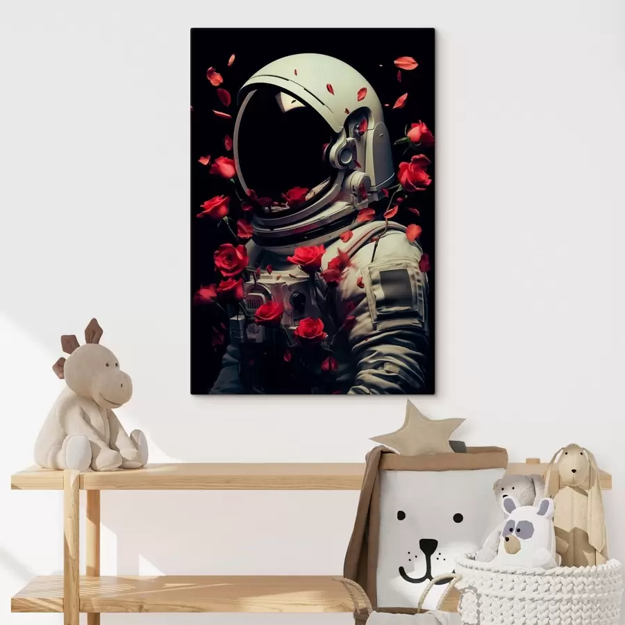  Schilderijen surrealistisch portret van astronaut in wit ruimtepak s48113