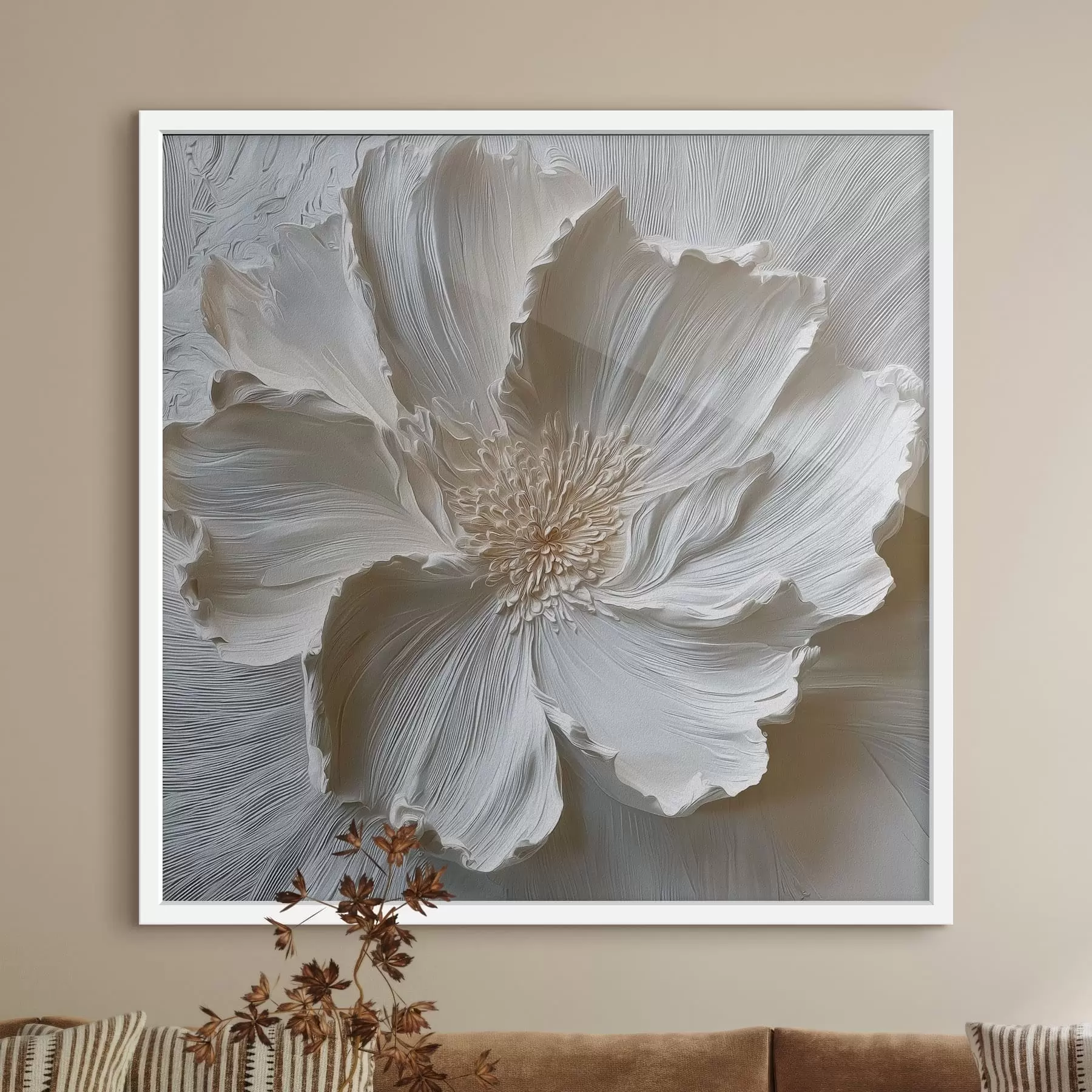 Fotobehang Witte klaproos f48064