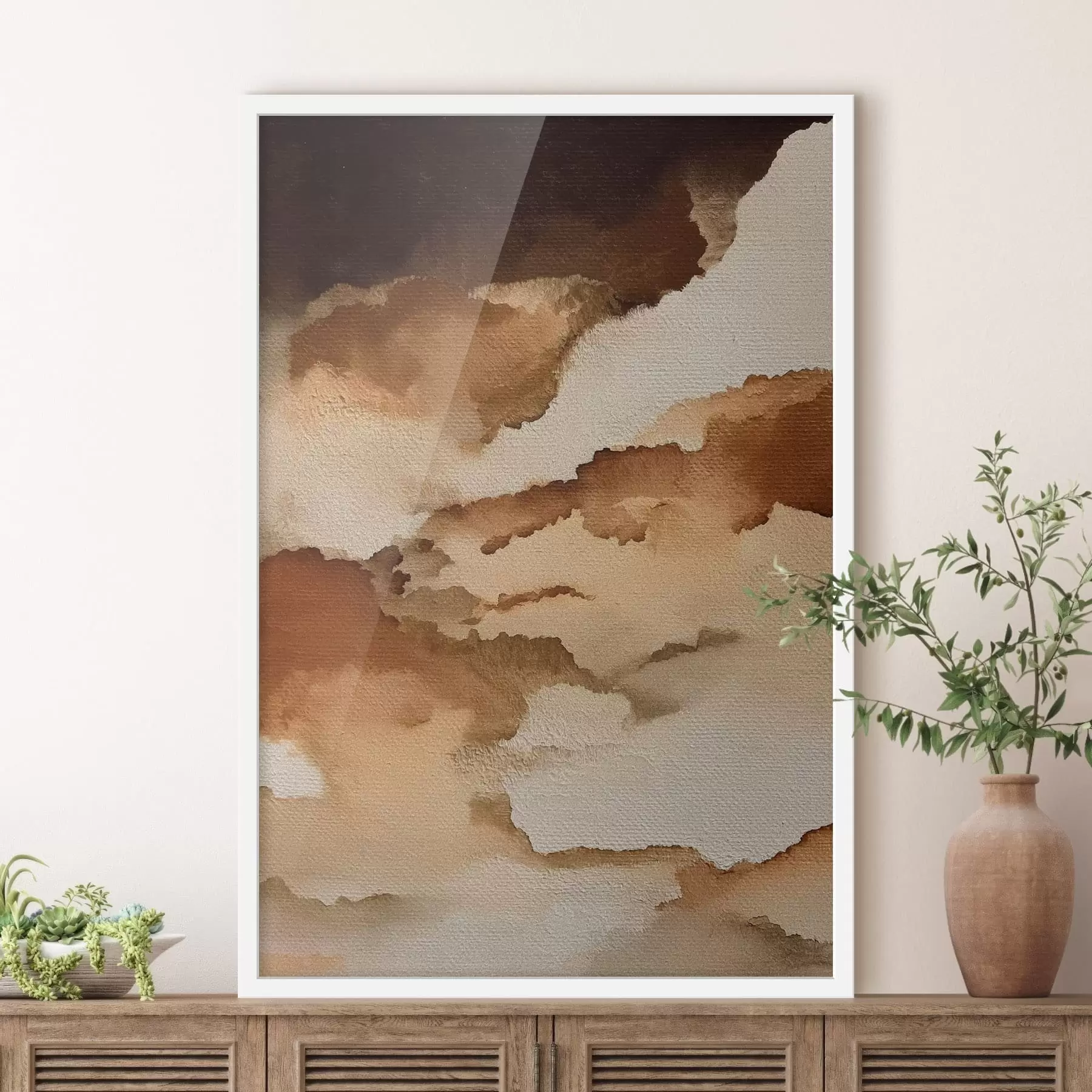 Papier peint photo Composition abstraite en aquarelle superposée f48070