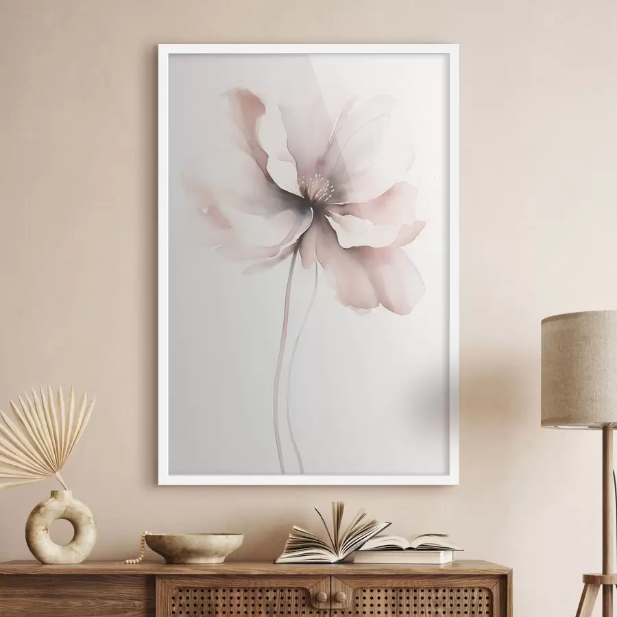 Papier peint photo fleur délicate à l'aquarelle f48073