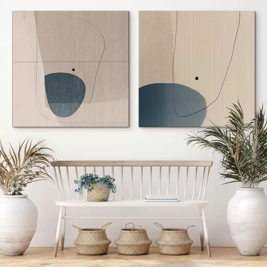  Schilderijen Minimalistisch abstract met lijn m30082