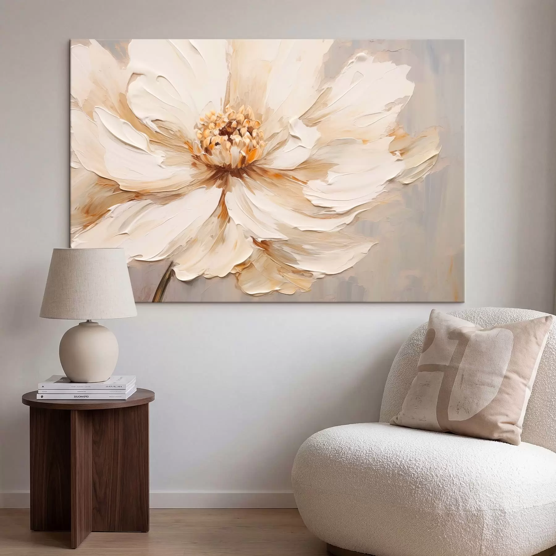  Peintures Gros plan sur une fleur à la texture légère s48092