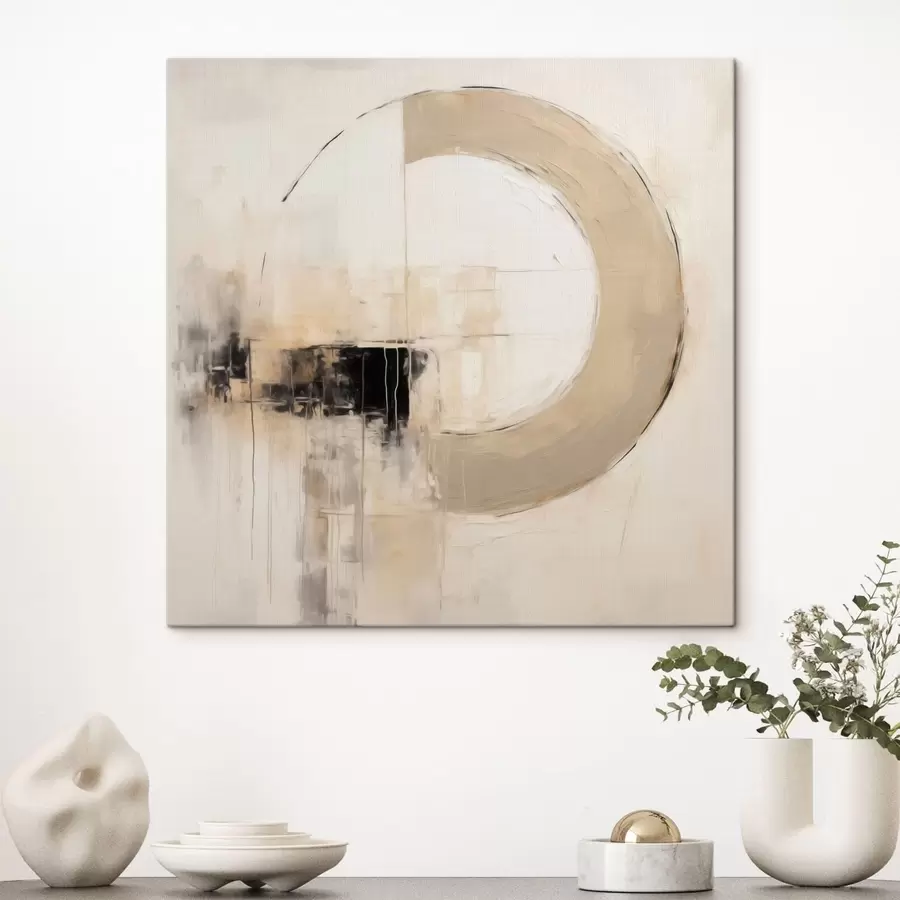 Fotobehang Abstracte cirkel met donker accent s48098