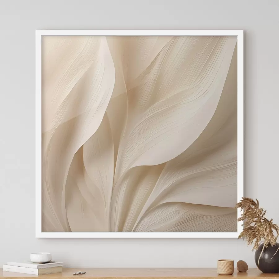 Papier peint photo Lignes fluides abstraites beiges f48095