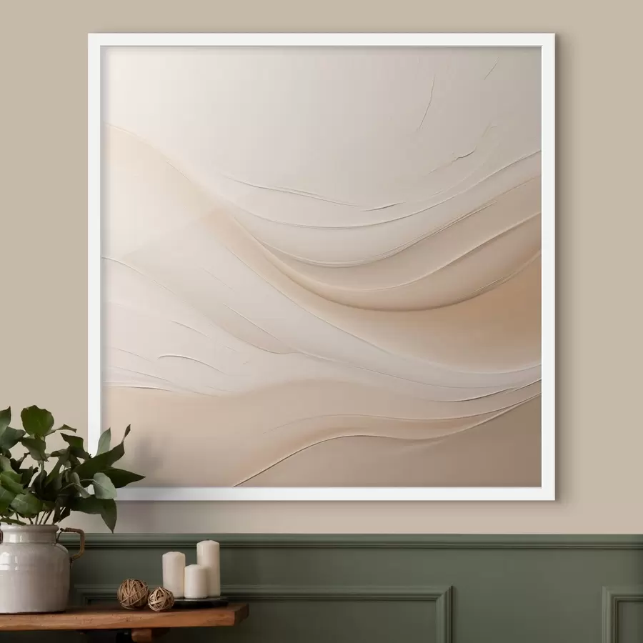 Papier peint photo Motif ondulé minimaliste dans des tons clairs f48097