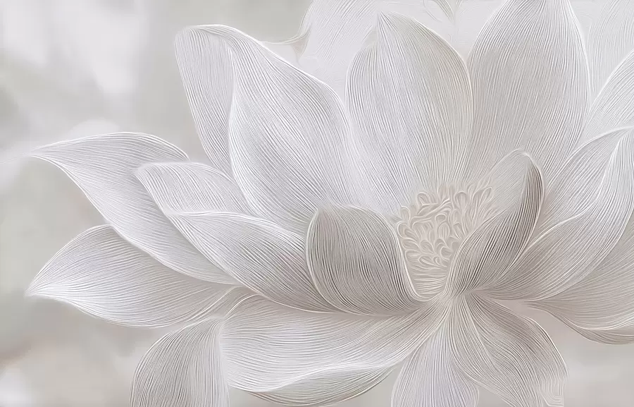 Fotobehang Abstracte golvende lijnen in lichtbeige tinten w05266