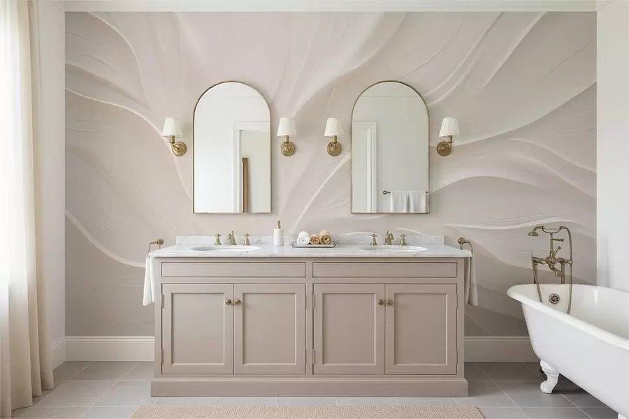 Papier peint photo Feuilles délicates et translucides sur une branche w05267