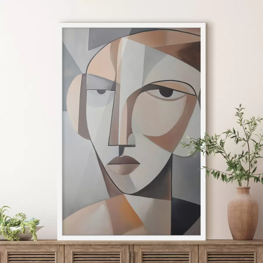 Papier peint photo Un portrait cubiste moderne f48012