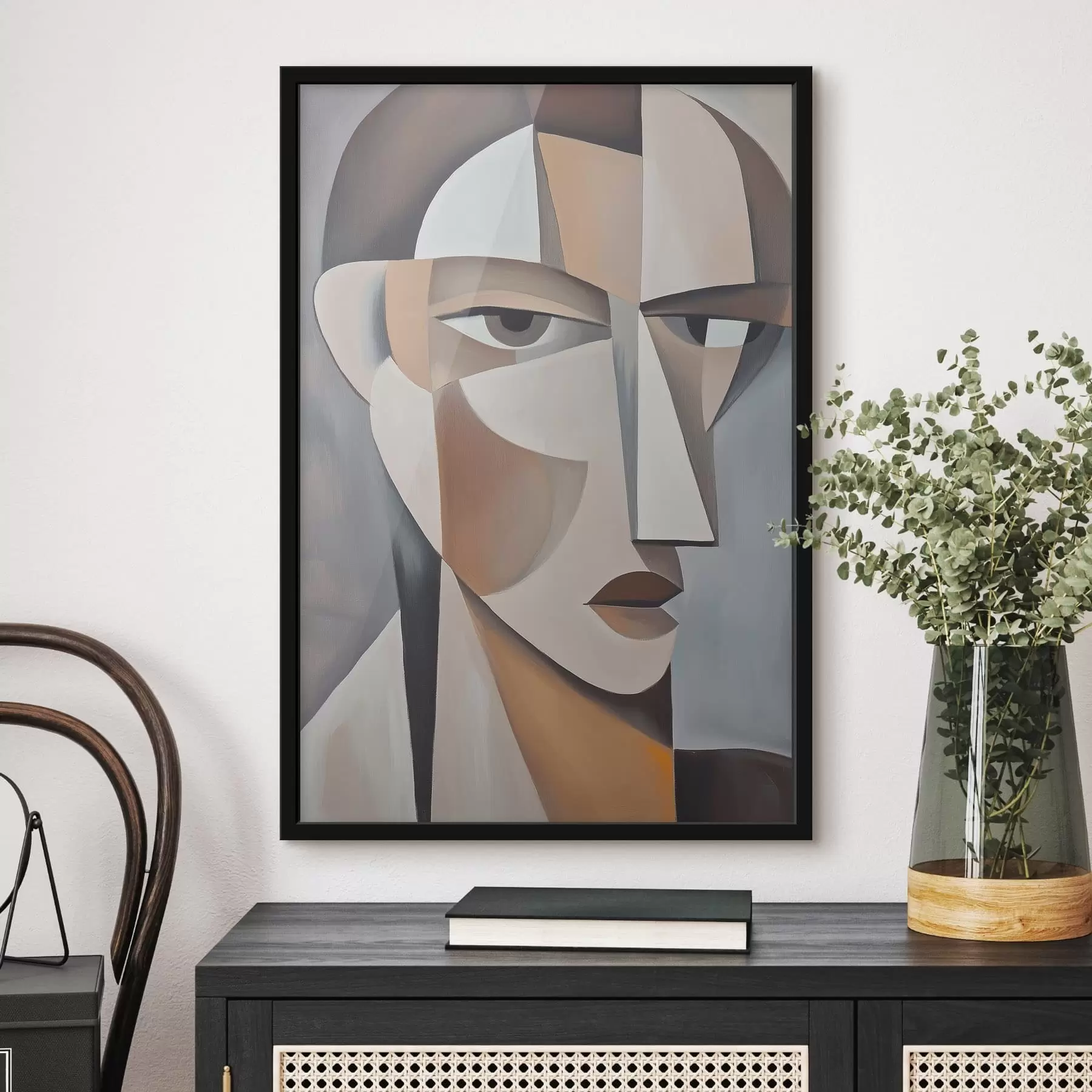 Fotobehang Een modern kubistisch portret f48013