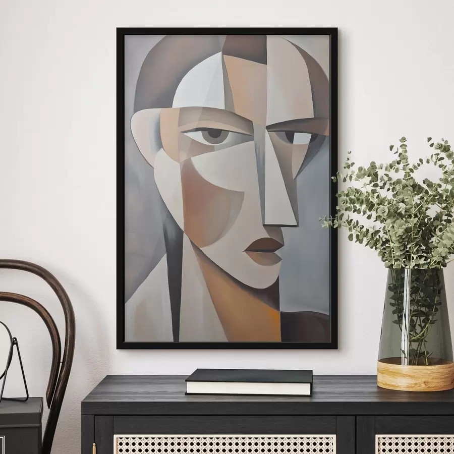 Papier peint photo Un portrait cubiste moderne f48013