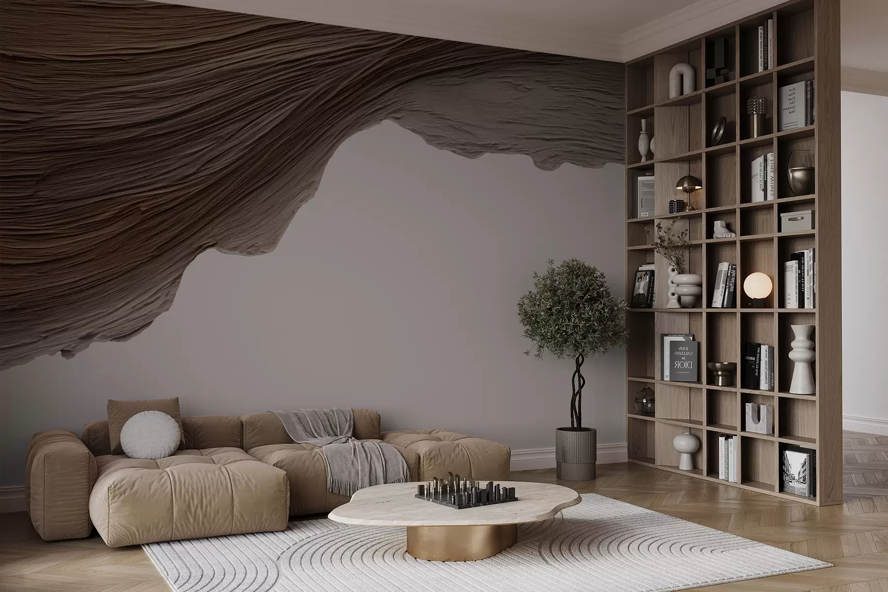 Fotobehang Houten reliëf w05273