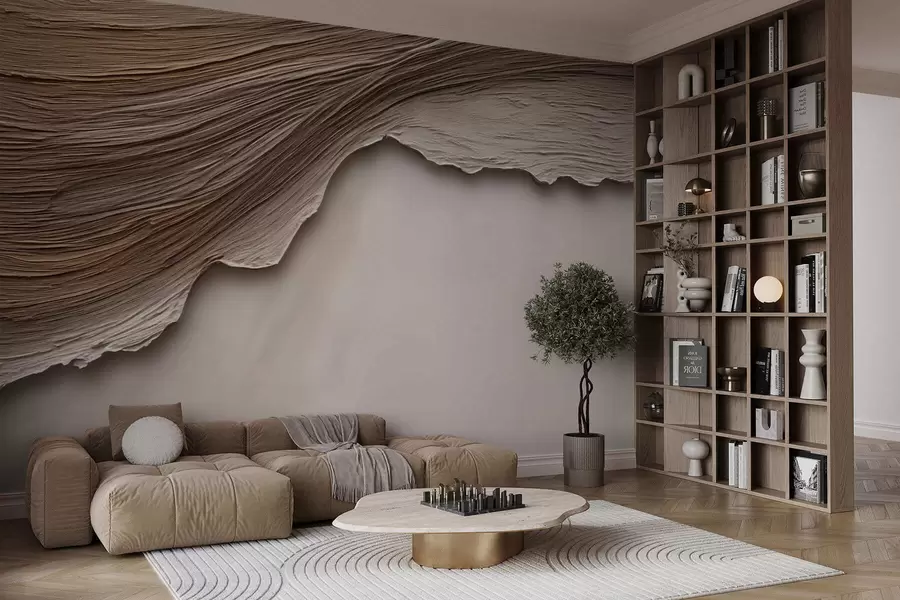 Fotobehang Houten reliëf w05273