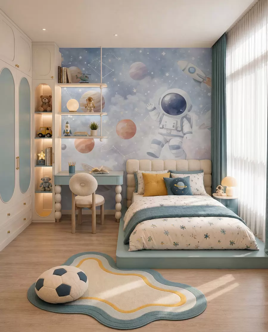 Papier peint photo Voyage du petit astronaute w05233