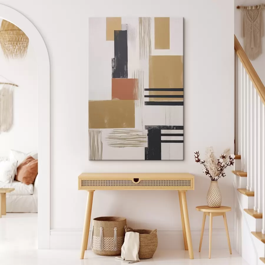  Peintures Abstraction moderne avec imitation de texture usée s48160