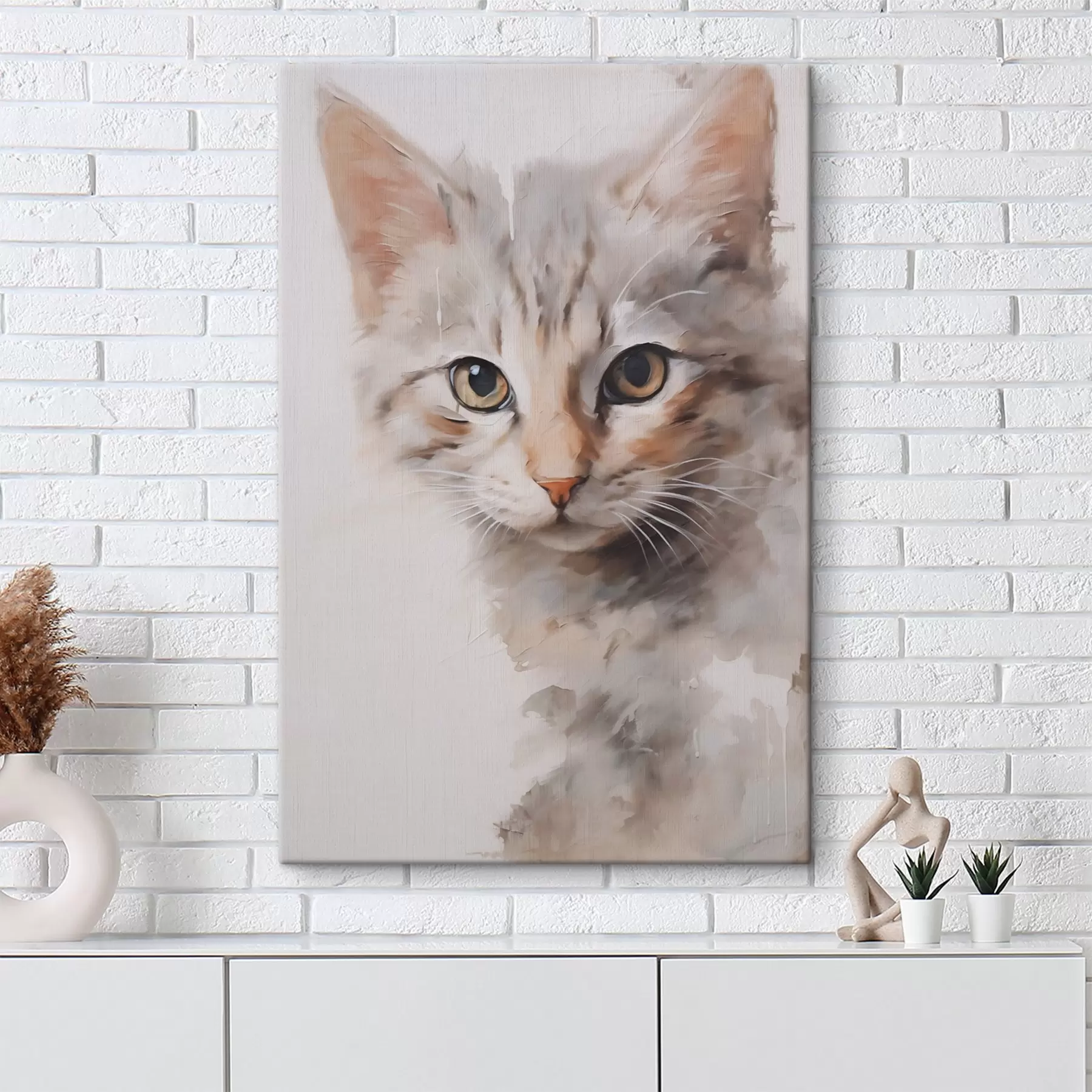  Peintures Peinture imitant un chat s48161