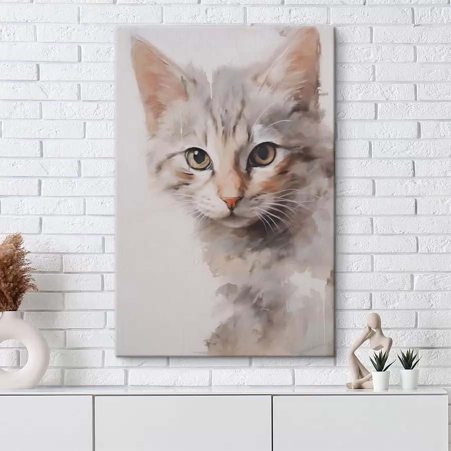  Peintures Peinture imitant un chat s48161