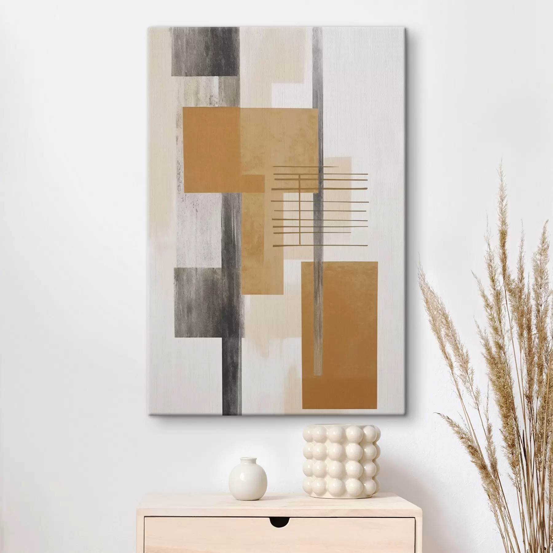  Schilderijen Abstractie met imitatie van versleten textuur s48159