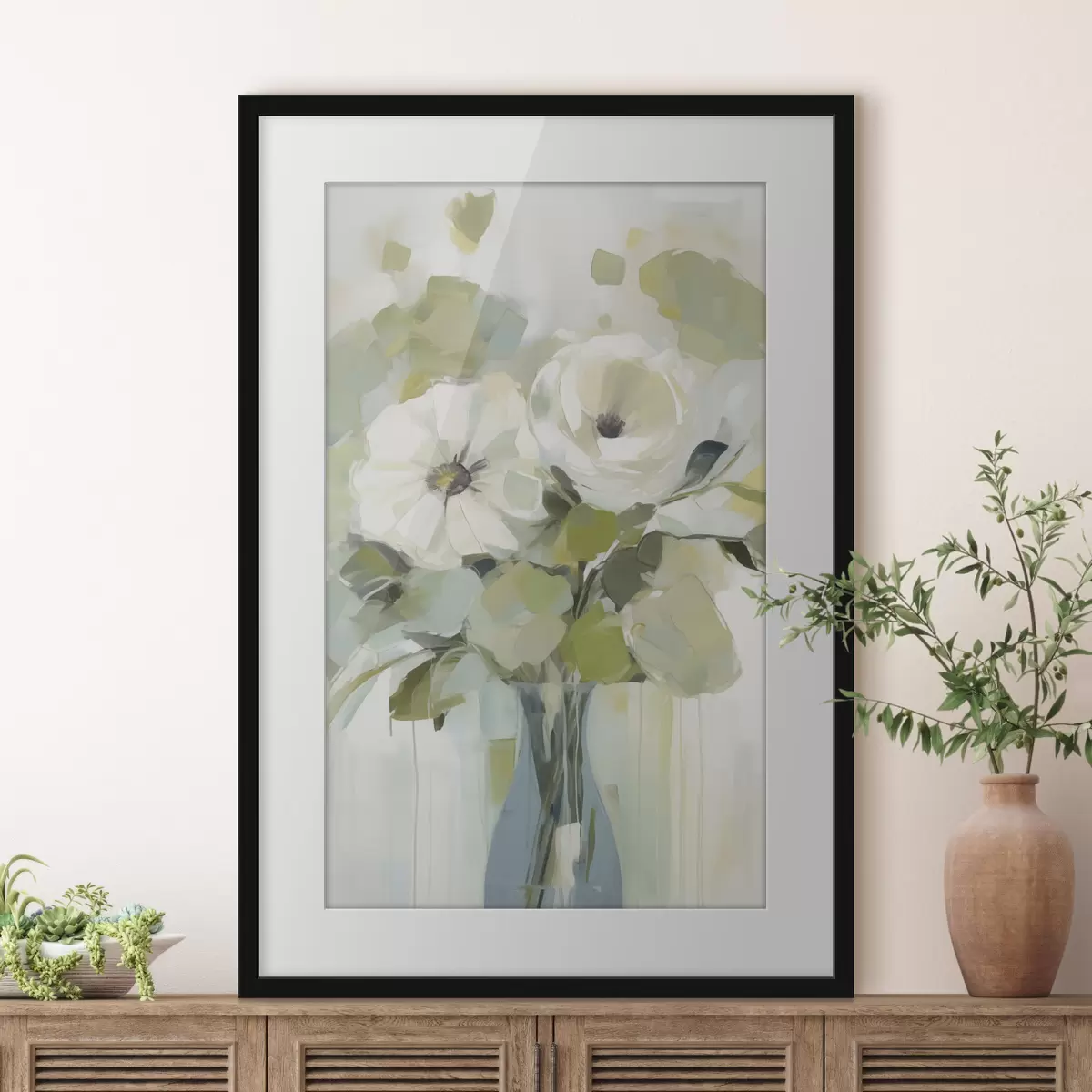 Affiche Fleurs dans un vase, peinture imitation f48167