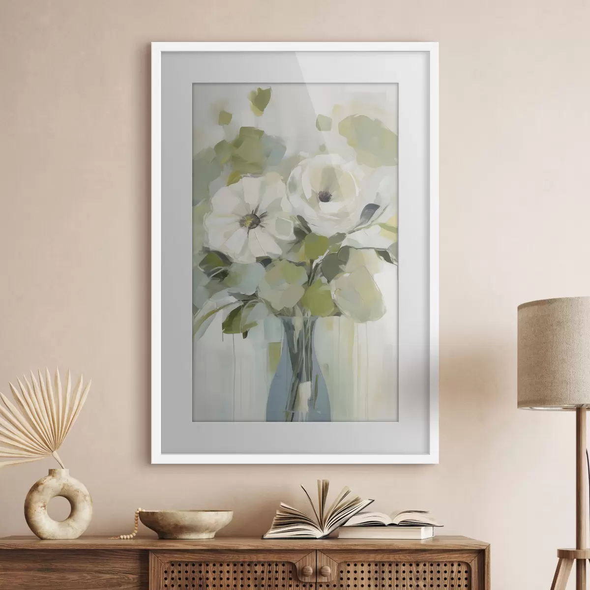 Affiche Fleurs dans un vase, peinture imitation f48167