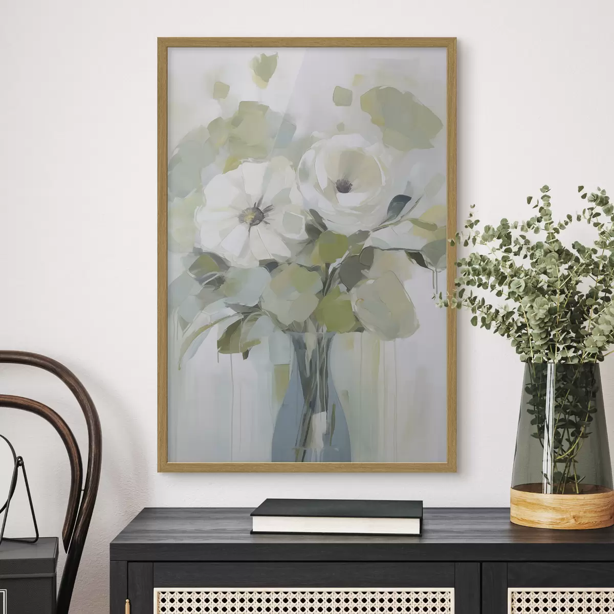 Affiche Fleurs dans un vase, peinture imitation f48167