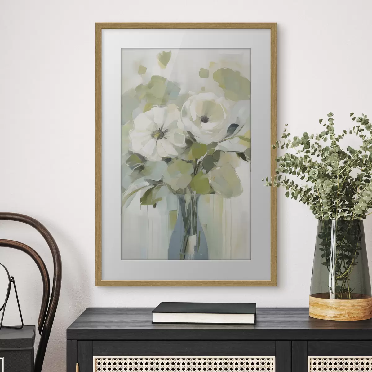 Affiche Fleurs dans un vase, peinture imitation f48167