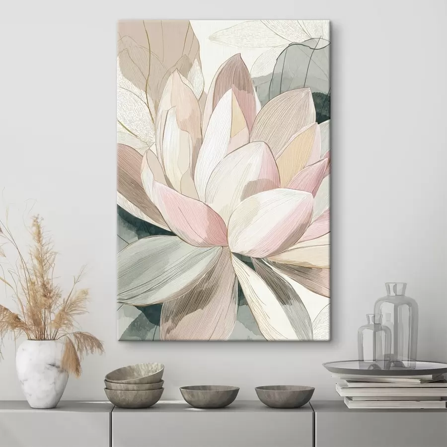  Peintures Pétales de lotus délicats aux contours bien définis s47974