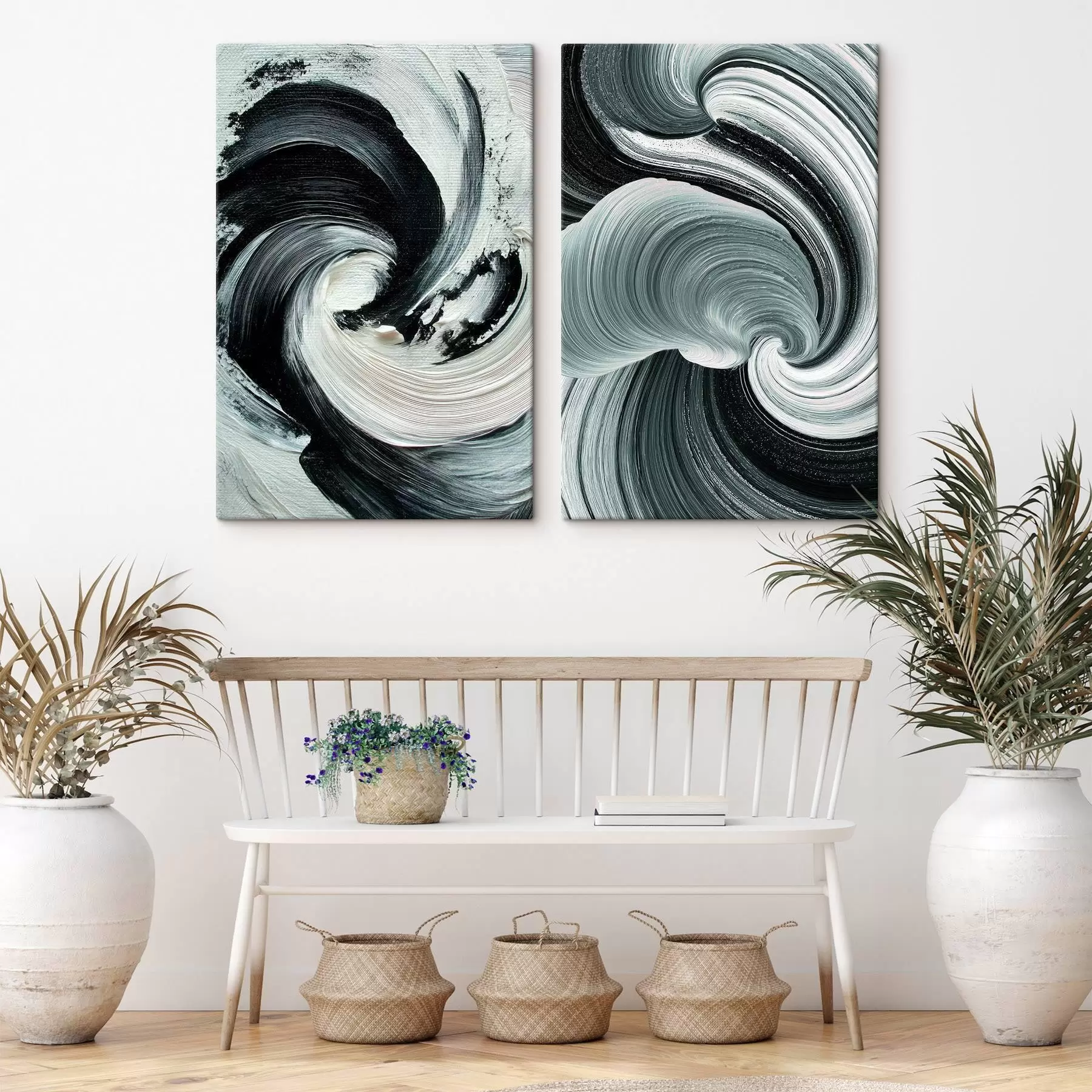  Peintures Composition monochrome expressive avec texture volumétrique m30041