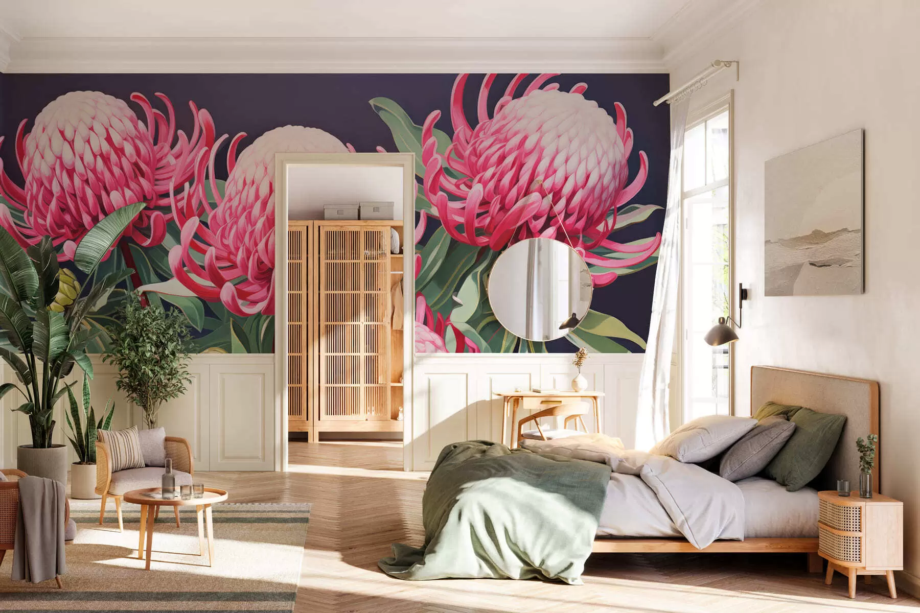 Fotobehang Koninklijke protea w05308