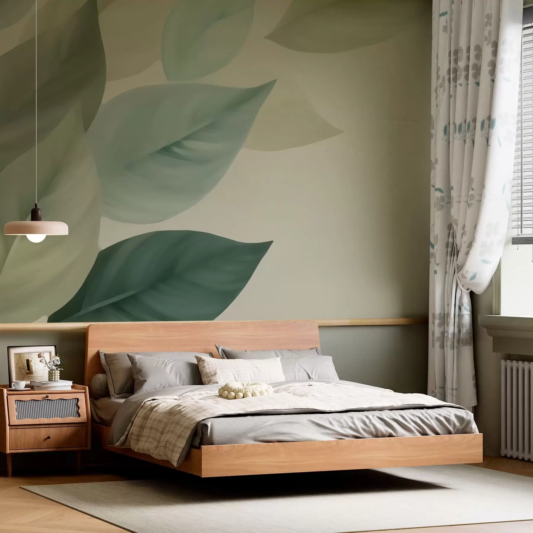 Fotobehang Grote bladeren w05107