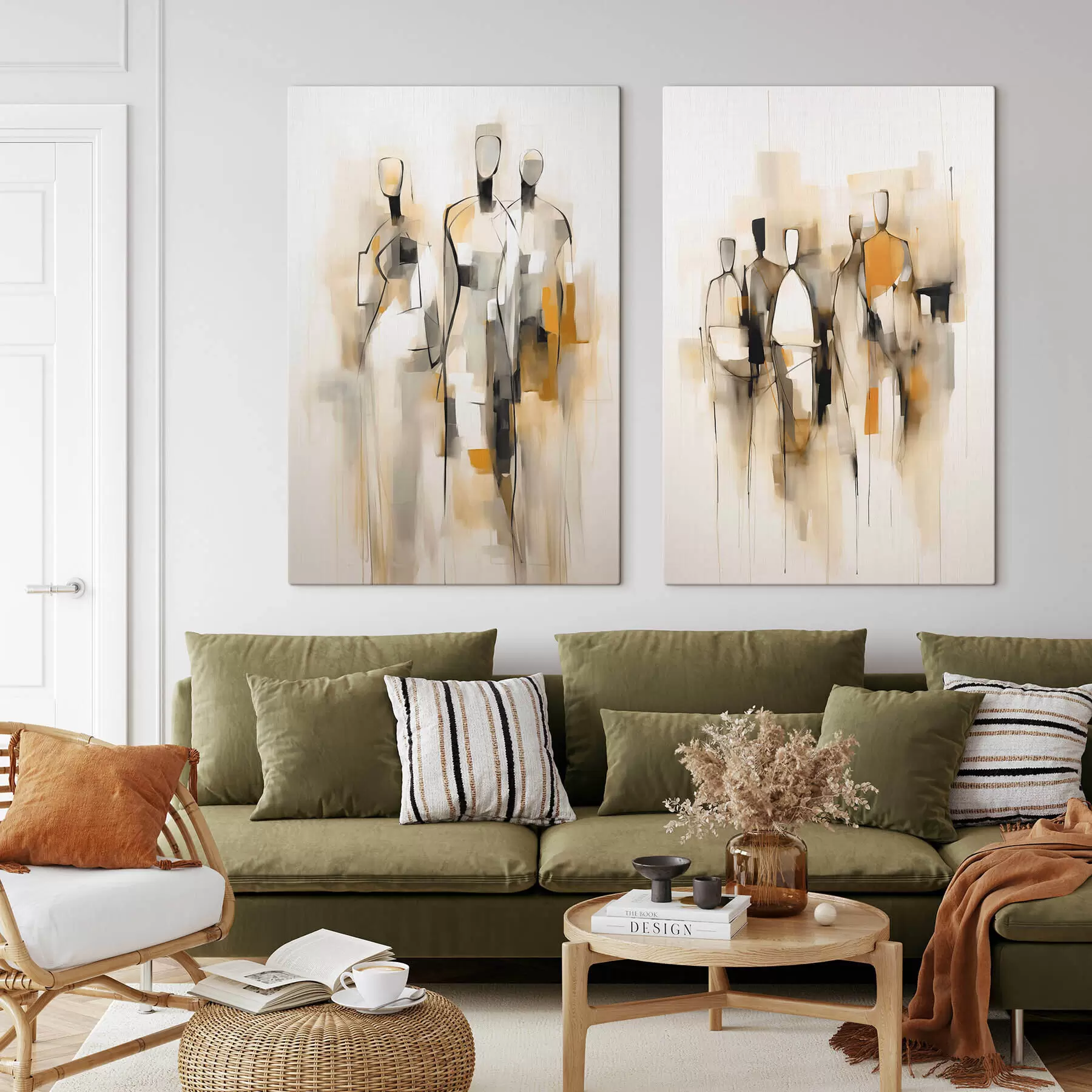  Peintures Silhouettes abstraites m30125