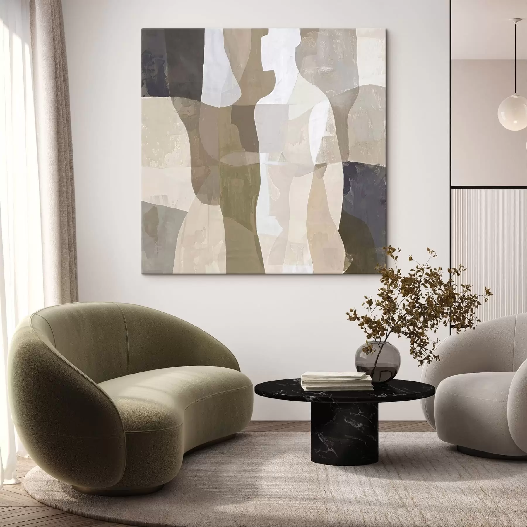  Peintures Silhouette abstraite s48016